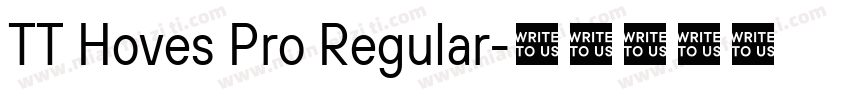 TT Hoves Pro Regular字体转换